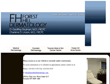 Tablet Screenshot of foresthilldermatology.com